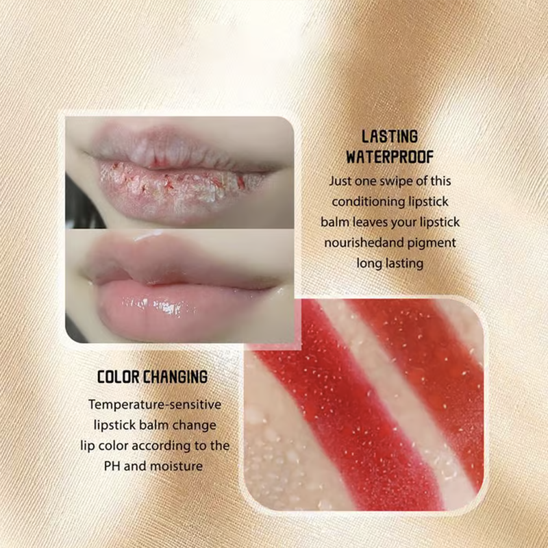 🎁- ✨Wischfester, farbverändernder Lippenstift💄Kristallklare Farbalchemie 💋 Automatische Farbtönung beim Auftragen!
