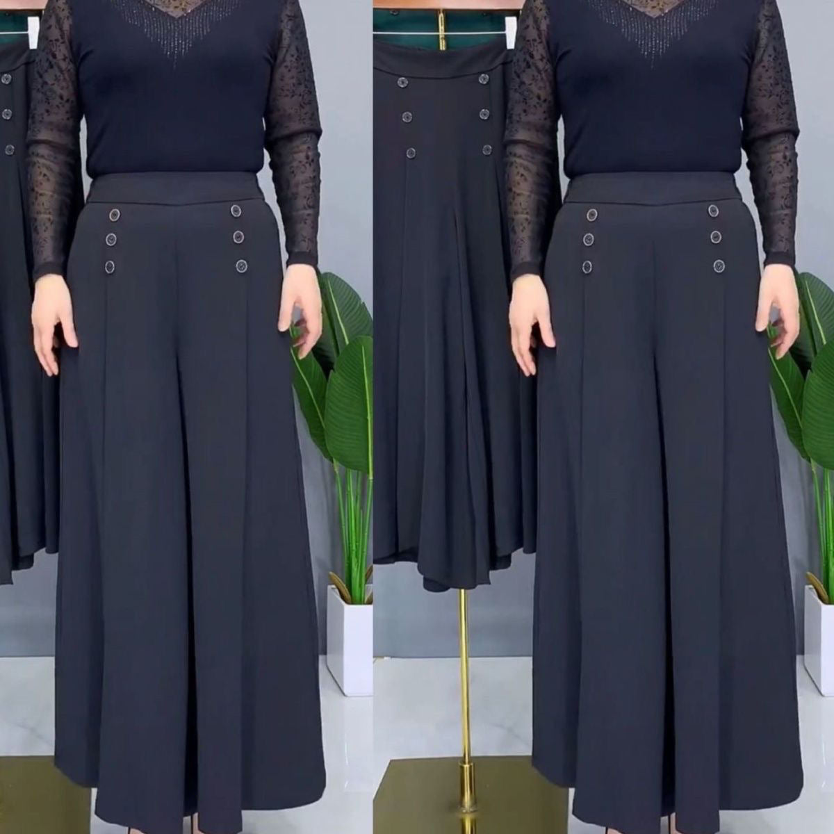 👖 50% RABATT JETZT ! 🔥 Falten-Weitbeinhosen – Schmeichelhafte Silhouette, Bequemer Tragekomfort & Vielseitiger Stil 💃