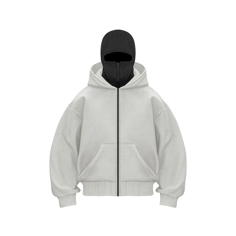 👁️🗨️Kapuzenpulli mit Kapuze und integriertem Reißverschluss für Herren, sportliches Sweatshirt