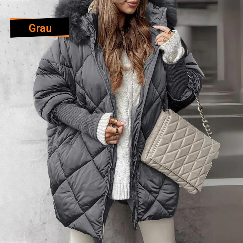 🍂 Frühherbst-Sonderaktion: 50 % Rabatt!⌛️Damen Midi-Parka mit Strickärmeln