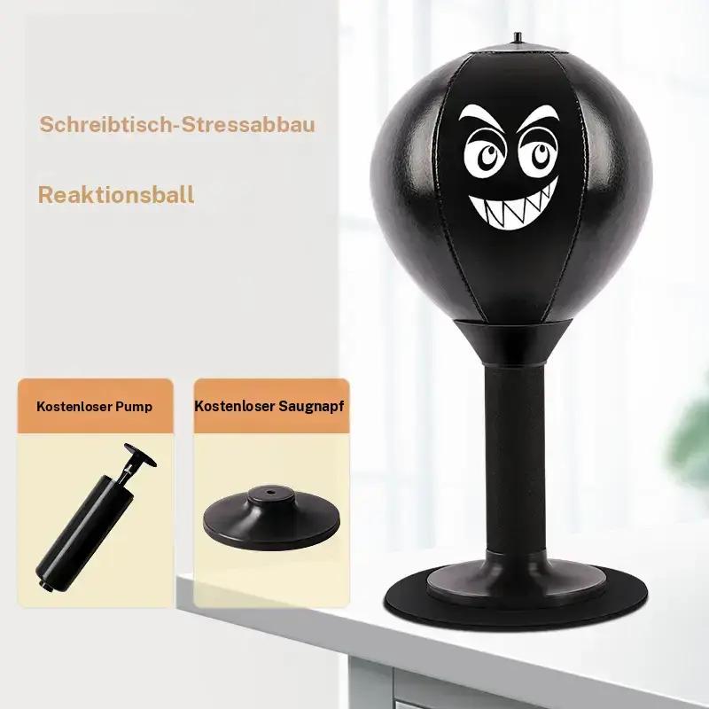 Desktop-Box-Speedball-Set mit Saugnäpfen, Hochleistungs-Trainingsboxsack, Stressabbau für Kinder und Erwachsene