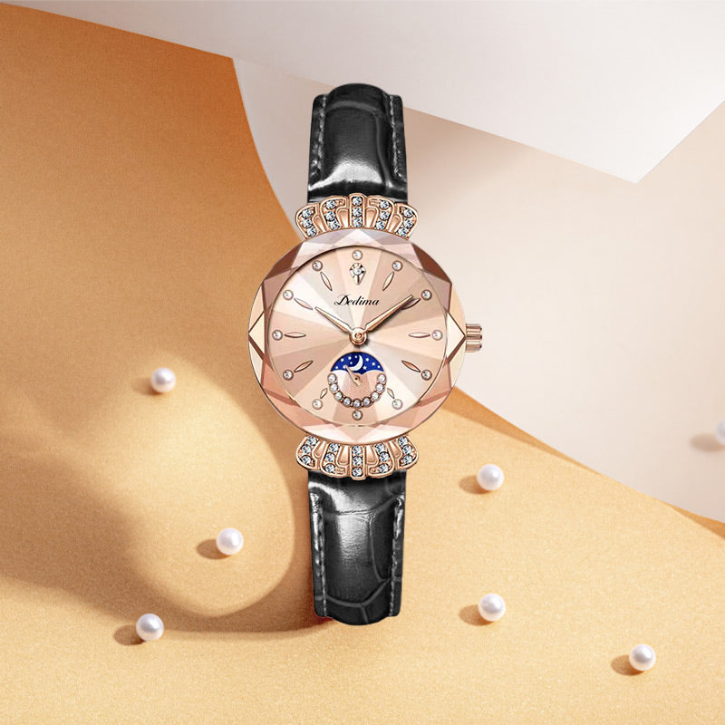 🎀Black Friday Sale 64 % RABATT🎀Modische Diamant-Mondstern-Uhr für Damen