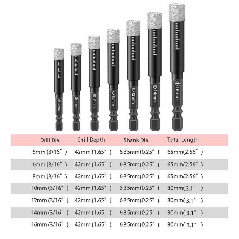 🔥🔥HEIßER SALE 50% RABATT🔥🔥Sechskantschaft-Bohrer für Marmor/Fliesen/Stein🛠️