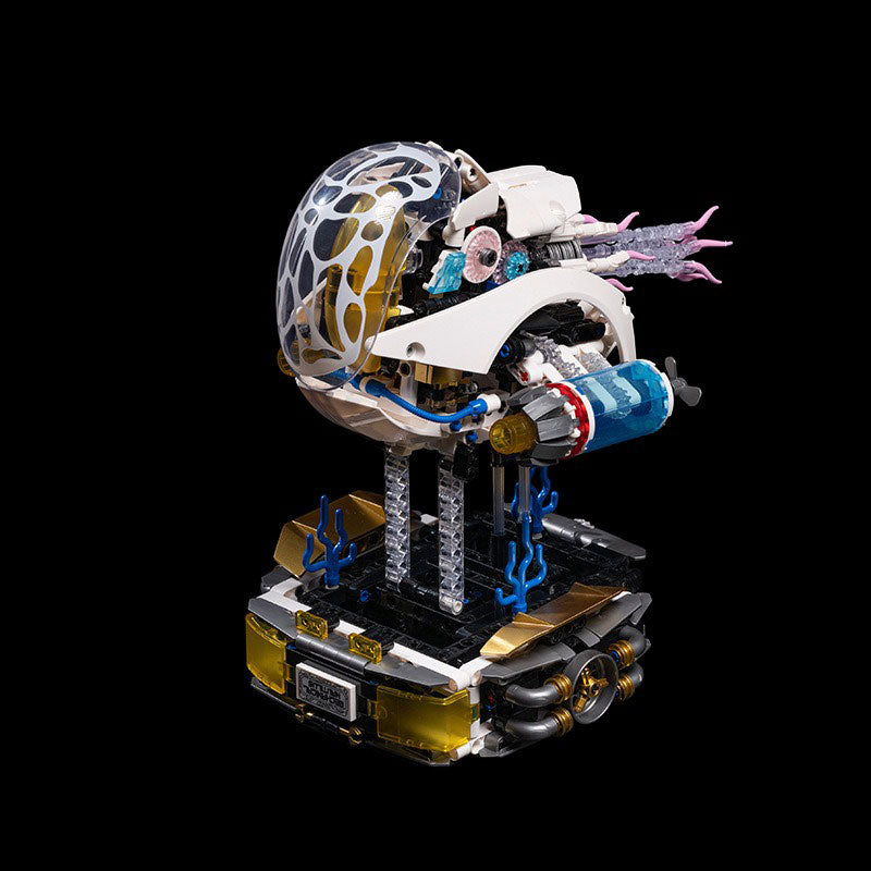🤖Begrenzte Zeit 60% Rabatt💥🧩Creative Mechanical Nautilus Model Kit with Building Blocks for Decoration. Fun assembly and a new highlight for your home decor!