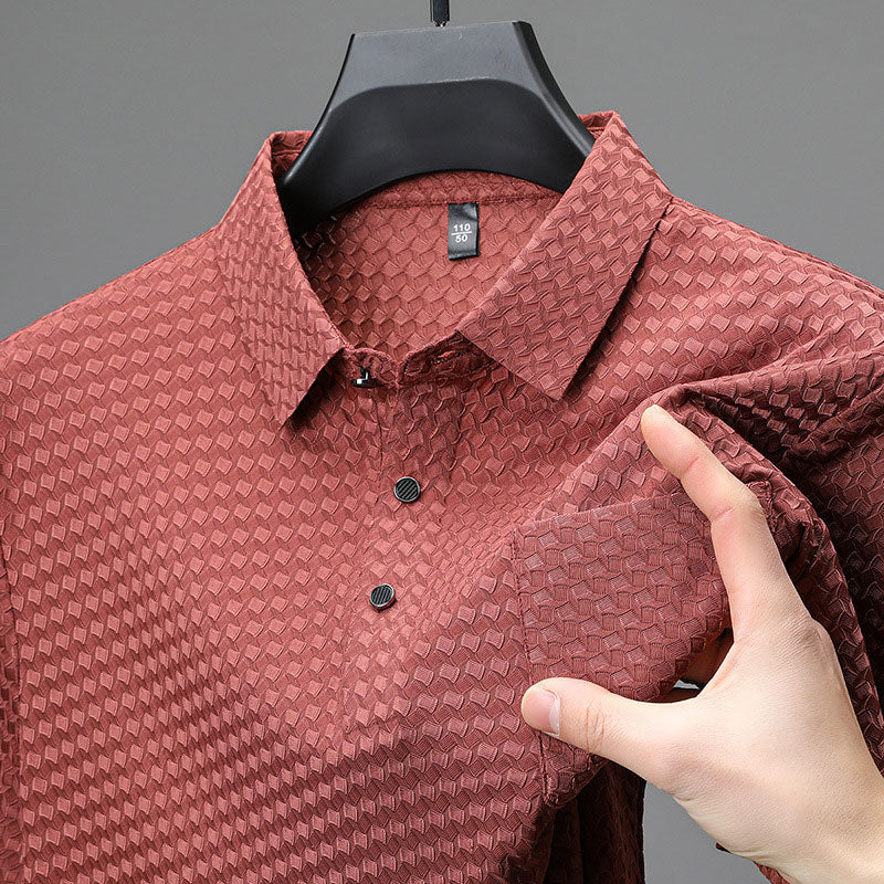 🔥Heiße 50% Rabatt🔥 👕Männer Texturiertes Kurzarmhemd