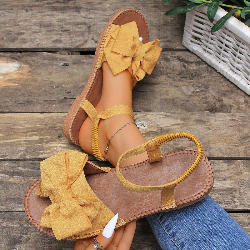 👡🌸Women's Fashion Bow Flat Sandals - 59% OFF for Goddess Day! Elegantes Design🌸Komfortabel tragen, Sommer Essential!