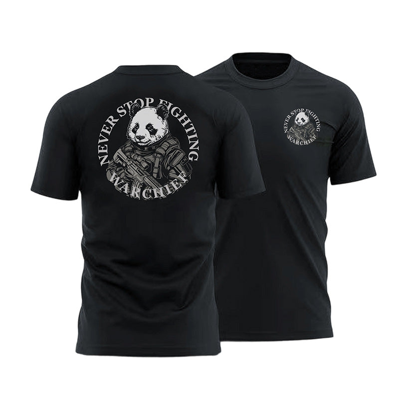 🐼💥Herren-T-Shirt aus Baumwolle mit Panda-Motiv