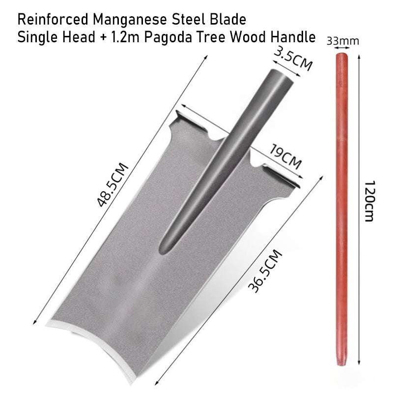 Hochleistungs-Stahlschaufel für schwierige Böden