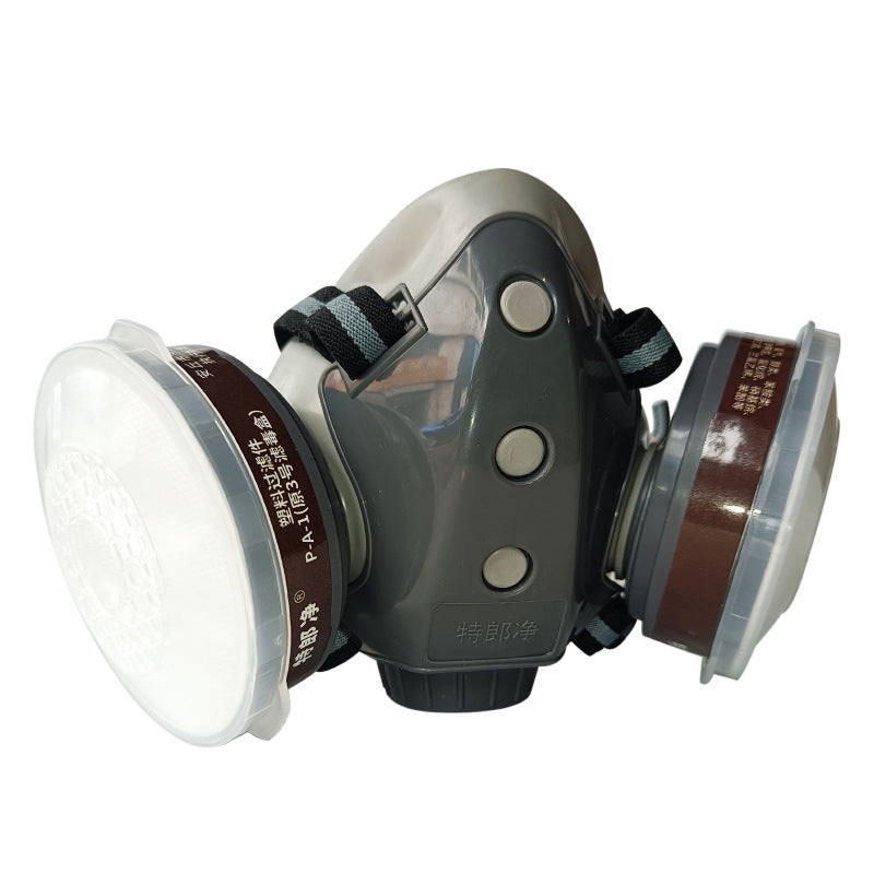 🔥 begrenzte Zeit 50% Rabatt! 🔥 aktivierte Kohlenstoff-Anti-Staub-Doppel-Tankgasmaske