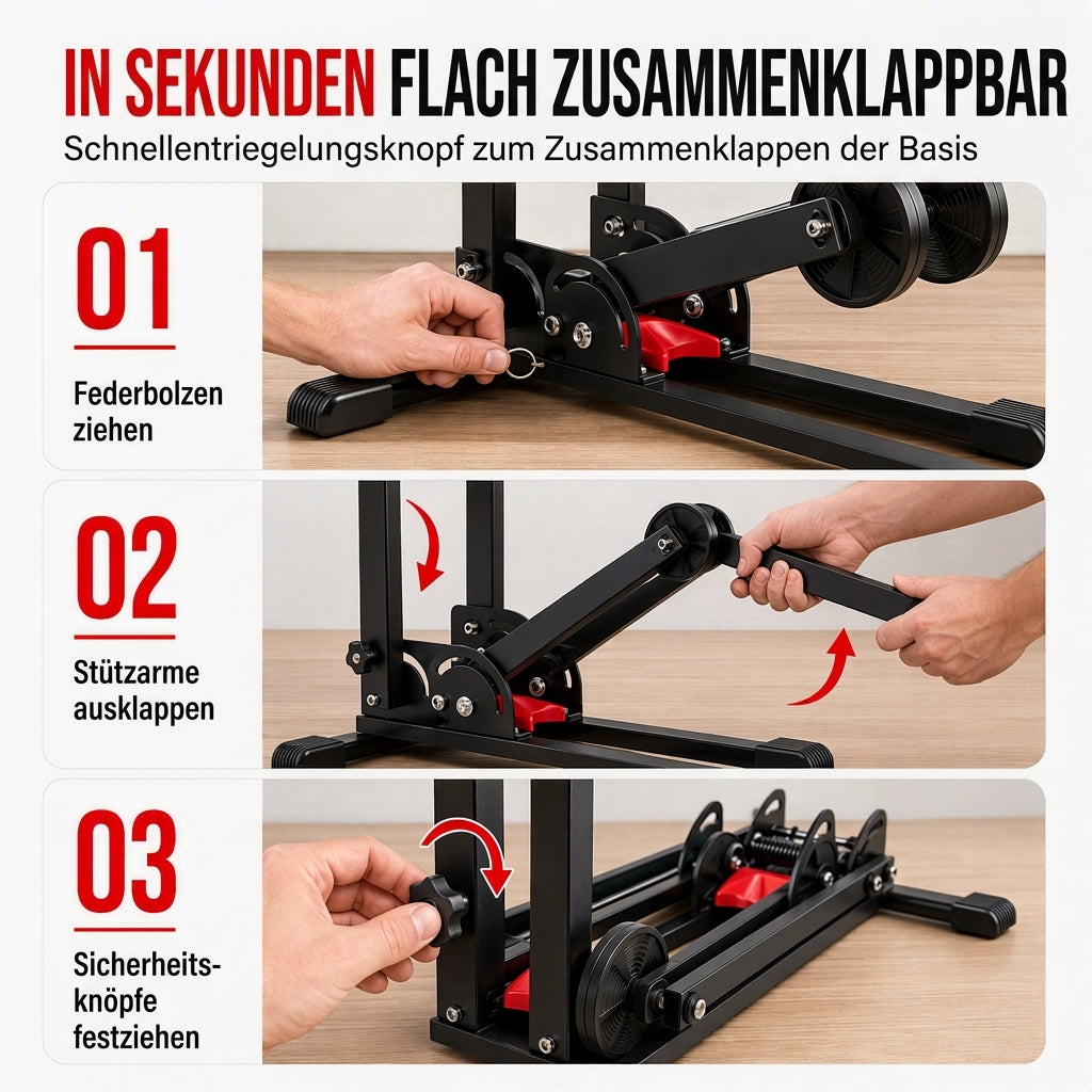 🔥 50% Rabatt! 🚴 Klappbarer Fahrradständer mit Doppelstange – U-Form Präsentationsständer für Rennrad & MTB