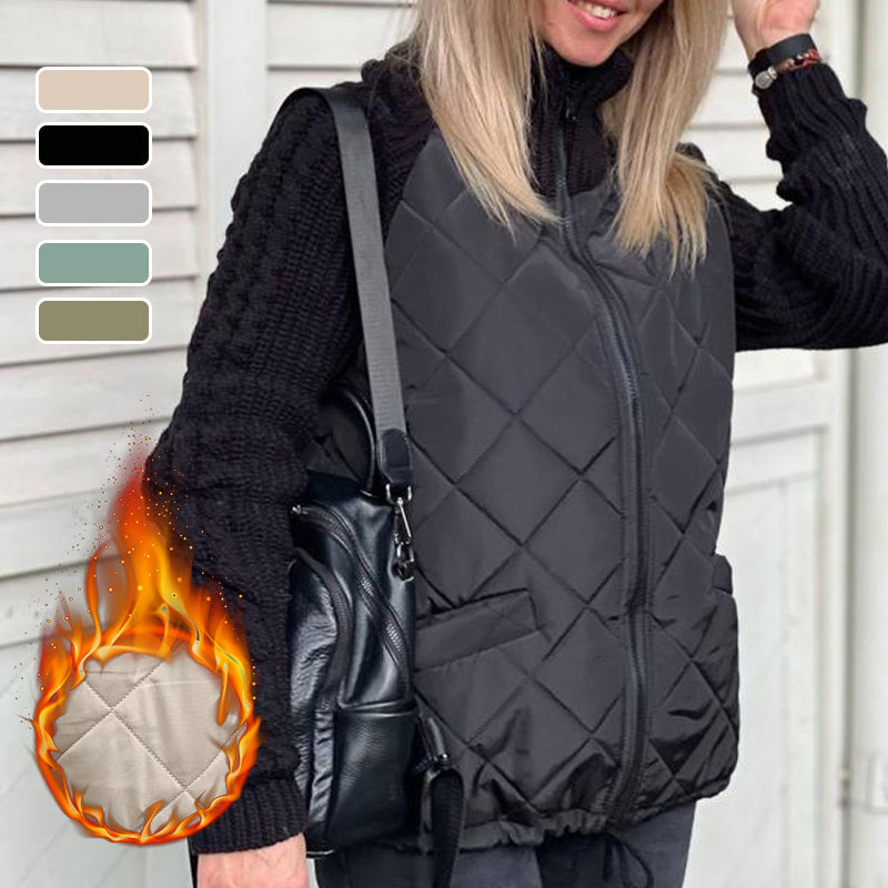 💥Top-Seller-Ausverkauf 2025: 40 % Rabatt🔥Gestrickte Patchwork-Pufferjacke für Damen
