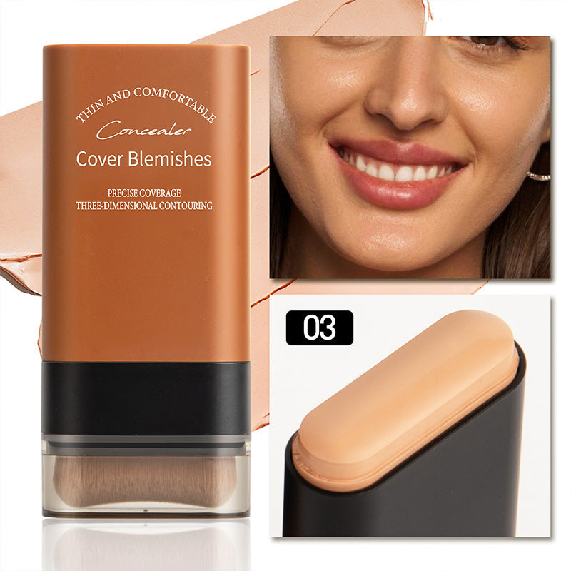 🎁Kaufen Sie 2 und erhalten Sie 1 gratis 💕Sofort verdeckender Foundation-Stift mit integriertem Pinsel