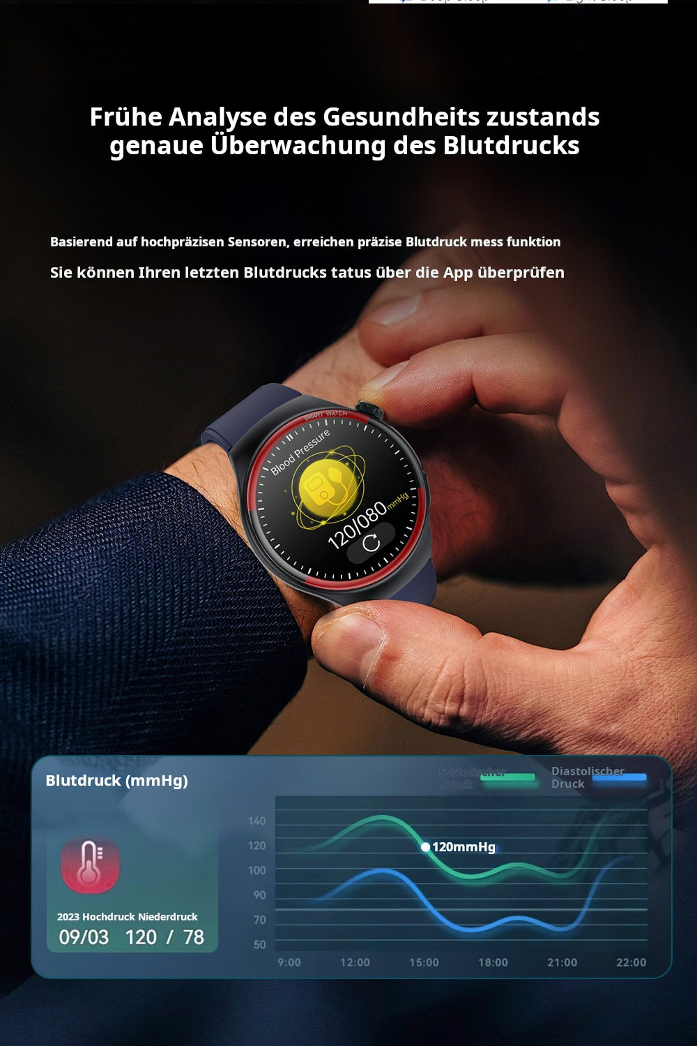 ✨Smart Bluetooth-Uhr · Gesundheitsüberwachungsuhr