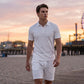 Zweiteiliges Sommer-Set für Herren aus Polohemd und Shorts