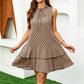 🎉Letzter Tag der Aktion: 50 % Rabatt 💃 Damenkleid mit Schleife und geometrischem Muster