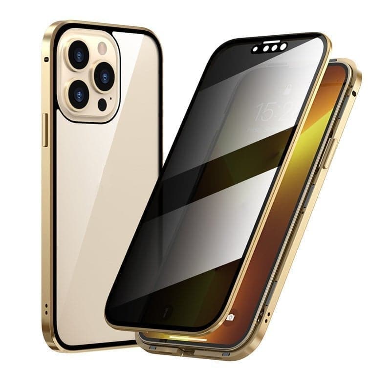 ✨ LETZTER TAG VERKAUF 50% RABATT ✨Magnetische iPhone-Hülle mit Sichtschutzglas und Metallrahmen