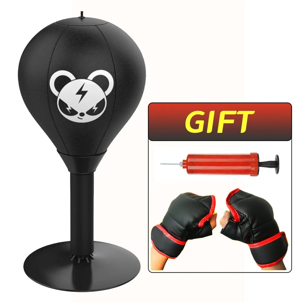 Desktop-Box-Speedball-Set mit Saugnäpfen, Hochleistungs-Trainingsboxsack, Stressabbau für Kinder und Erwachsene
