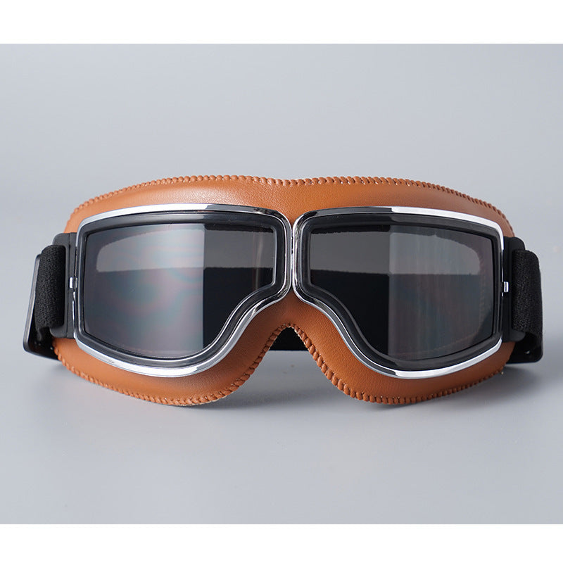 🏍️ 50% RABATT! Vintage Motorradbrille – Mit UV-Schutz, antibeschlagend & verstellbarem Riemen!