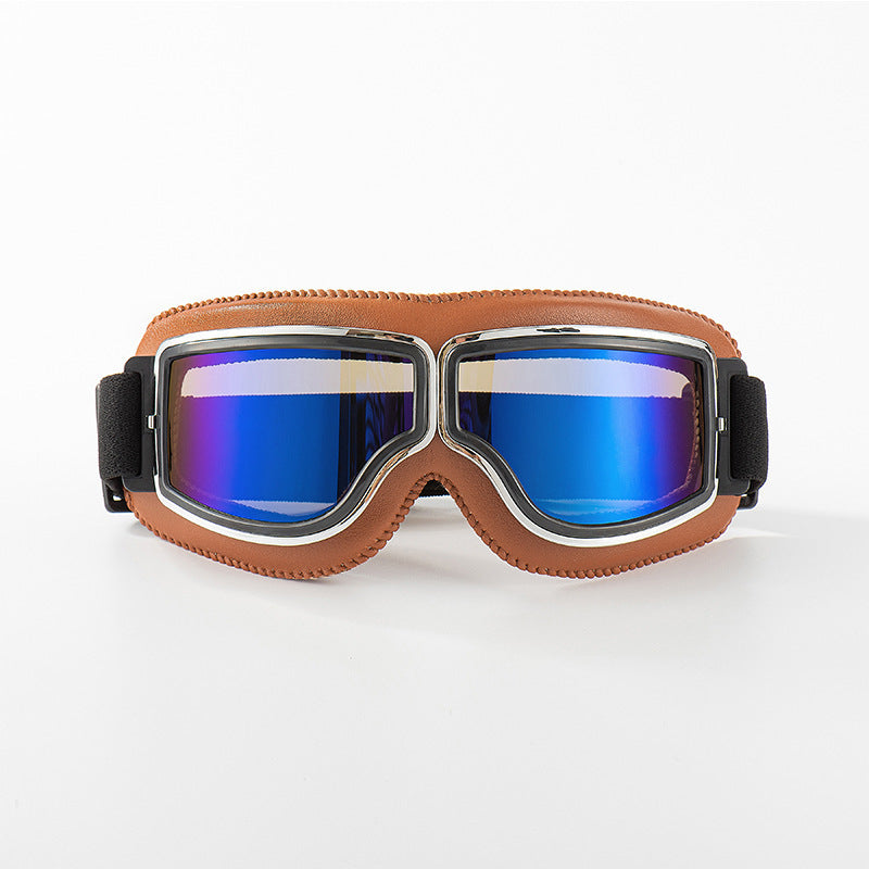 🏍️ 50% RABATT! Vintage Motorradbrille – Mit UV-Schutz, antibeschlagend & verstellbarem Riemen!