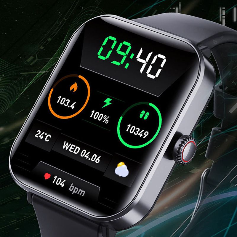 Smartwatch für Herren & Damen mit Telefonfunktion (Bluetooth 5.4), 2,01" 3D-Curved Display, bis 20 Tage Akkulaufzeit, IP68 wasserdichte Sportuhr mit Schrittzähler, Herzfrequenz, Schlafmonitor