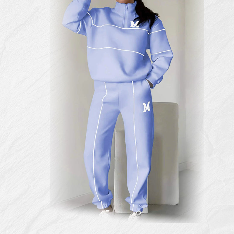 🍂 Frühherbst-Sonderaktion mit 50 % Rabatt！ ⌛️ Lässiges Sweatshirt 2-teiliges Set mit Linie