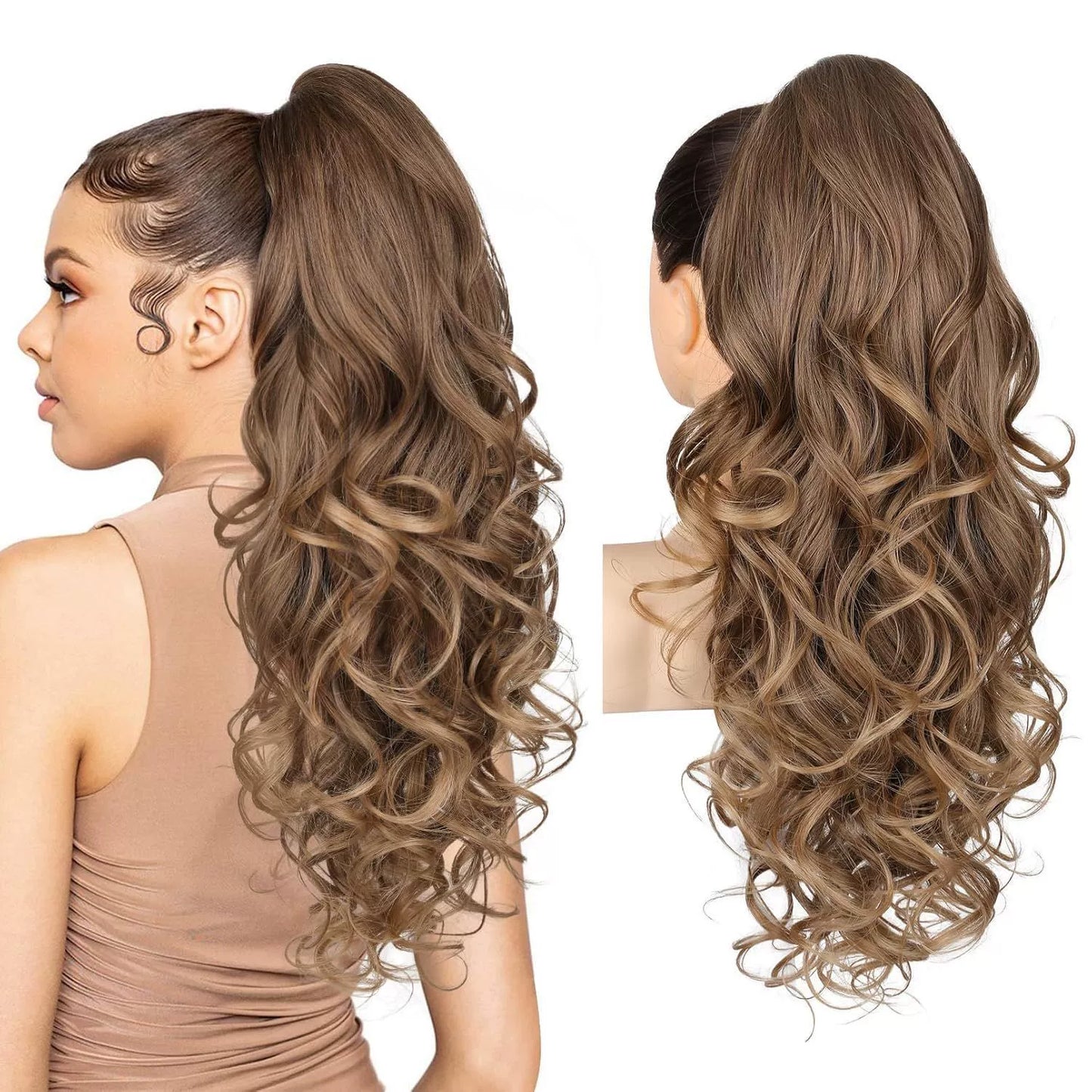 💜Zeitlich begrenzte Aktion 50 % Rabatt💜Clip-on-Haarverlängerung für welligen Pferdeschwanz