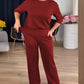 Elegantes 3-teiliges Set: Langer Cardigan, Oberteil und Hose