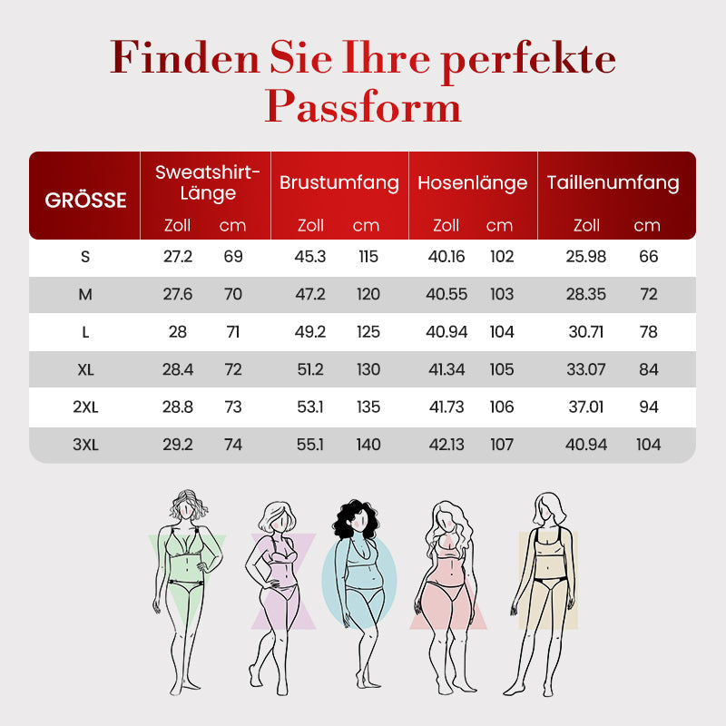 ⏳ Letzter Tag: 50 % auf das gesamte Sortiment! ⏰ Damen-Glitzer-Weihnachts-Zweiteiler: Sweatshirt & Hose