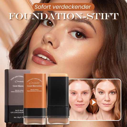 🎁Kaufen Sie 2 und erhalten Sie 1 gratis 💕Sofort verdeckender Foundation-Stift mit integriertem Pinsel