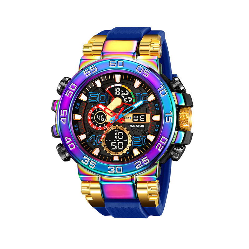 🎨Farbenfrohe Herrenuhr im Punk-Stil mit Quarzwerk