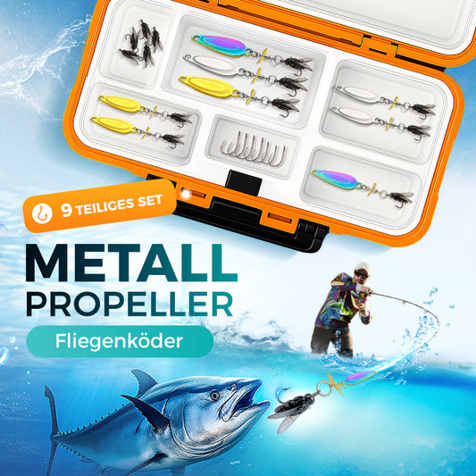 🎣LETZTER TAG 50 % RABATT🐟Metallpropeller-Fliegenköder zum Fischen