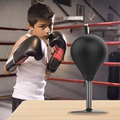 Desktop-Box-Speedball-Set mit Saugnäpfen, Hochleistungs-Trainingsboxsack, Stressabbau für Kinder und Erwachsene