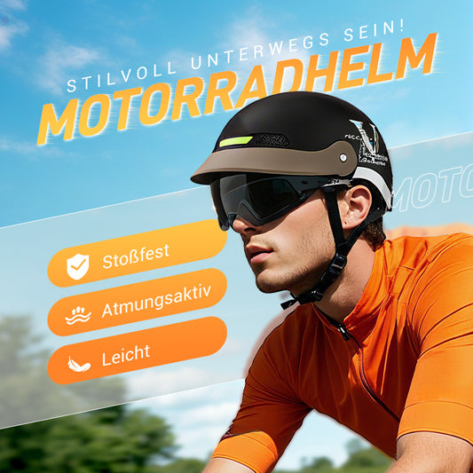 🛡️Atmungsaktiver, leichter und stoßfester Motorradhelm