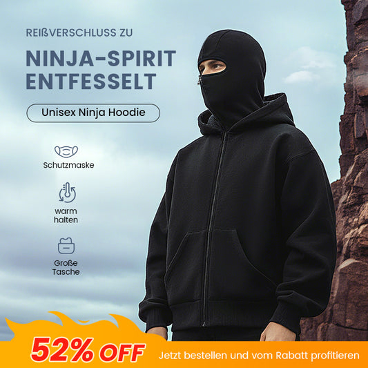 👁️‍🗨️Ninja-Kapuzenpullover mit Reißverschluss für Männer und Frauen