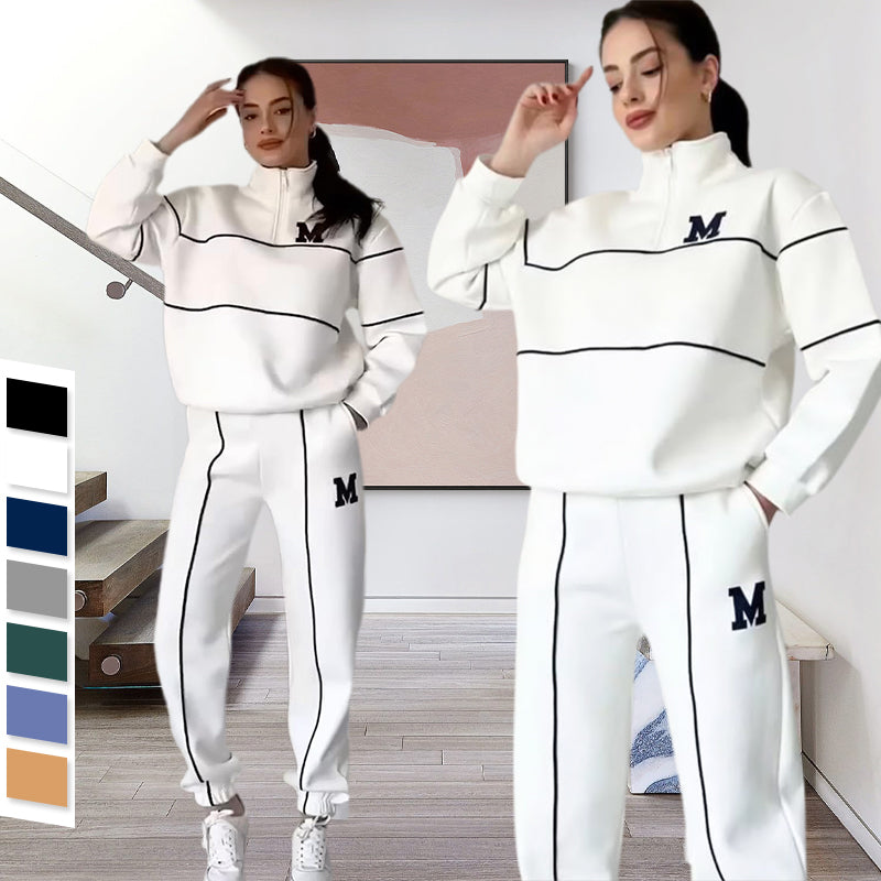 🍂 Frühherbst-Sonderaktion mit 50 % Rabatt！ ⌛️ Lässiges Sweatshirt 2-teiliges Set mit Linie