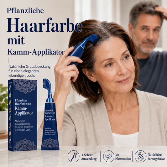 🌿 Natürliche Haarfarbe-Kamm für den Heimgebrauch