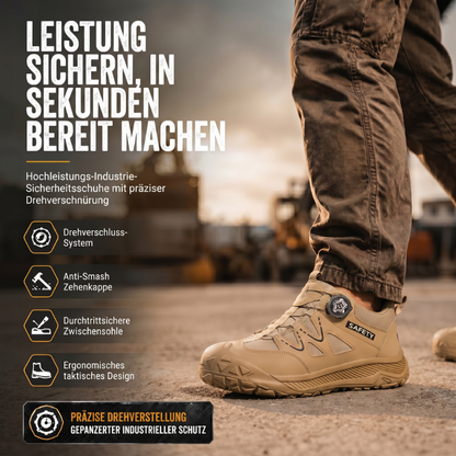 Sicherheitsschuhe für Herren mit Stahlkappe und Drehschnürsystem