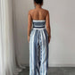 Damen Jumpsuit Schulterfrei Floral im Boho-Stil – Eleganter Sommer-Overall mit Bardot-Ausschnitt – 50% Rabatt