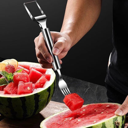 💥HEISSER ANGEBOT: 1 + 1 gratis🔥🍉 Obst zubereiten ganz ohne Aufwand✨ 2-in-1-Obstschneider & -gabel – für schnelles und einfaches Servieren von Obst! 🍓