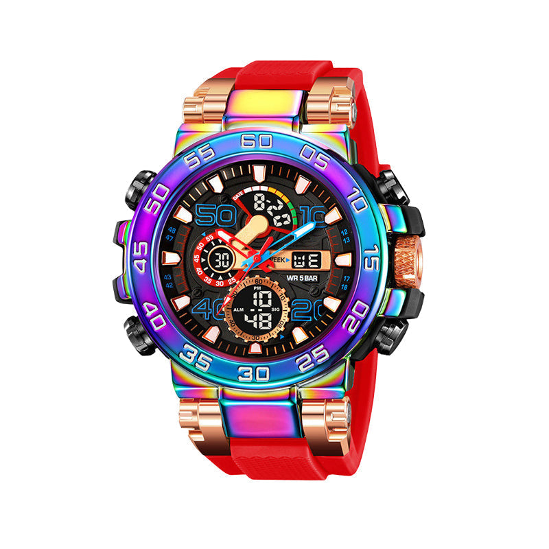 🎨Farbenfrohe Herrenuhr im Punk-Stil mit Quarzwerk