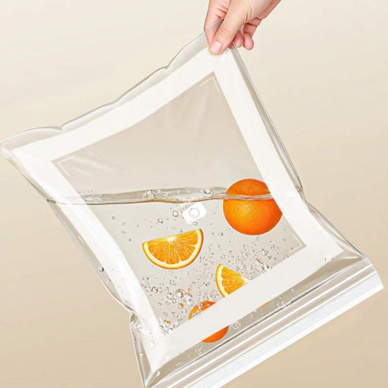 Transparente, lebensmittelechte, verstärkte Beutel mit Doppelverschluss