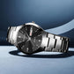 Herrenuhr mit rundem Zifferblatt, für Freizeit und Business, mit Quarzwerk