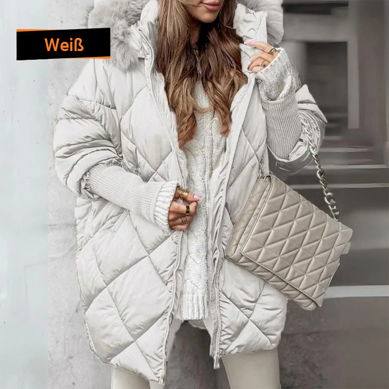 ❄️Winterschlussverkauf – 50% RABATT❄️Damen Midi-Parka mit Strickärmeln