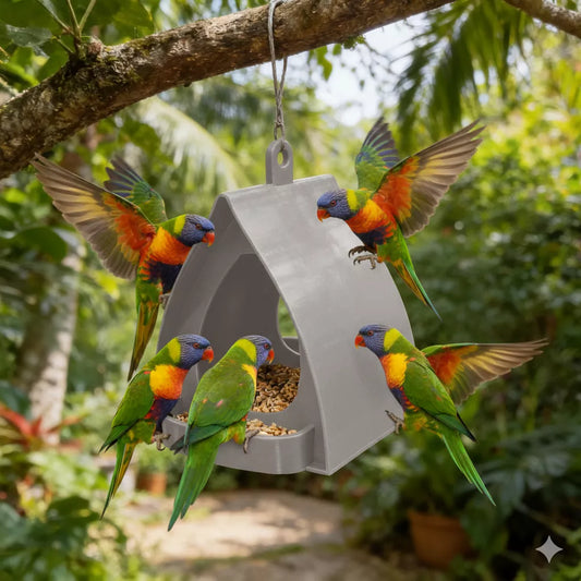 📢📢50 %  RABATT !! ⏰Aufhängbarer Vogelfutterspender für den Garten mit Dach
