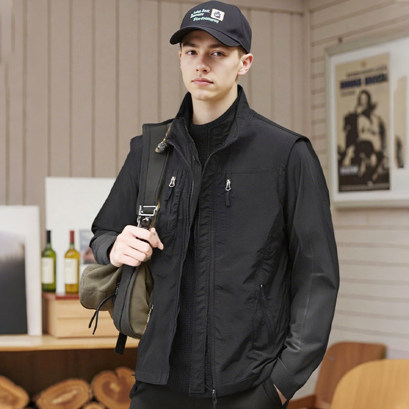⏰🔥Herren Outdoor-Weste mit mehreren Taschen🧥