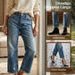 ✨🔥Damen-Retro-Cropped-Straight-Leg-Jeans👖