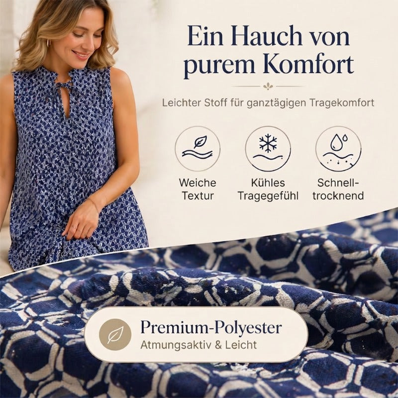 🎉Letzter Tag der Aktion: 50 % Rabatt 💃 Damenkleid mit Schleife und geometrischem Muster
