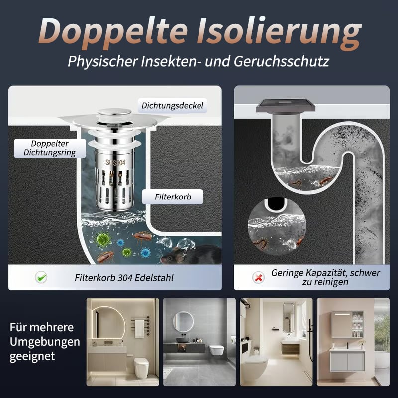 🔥Universelles Abflusssieb aus Edelstahl