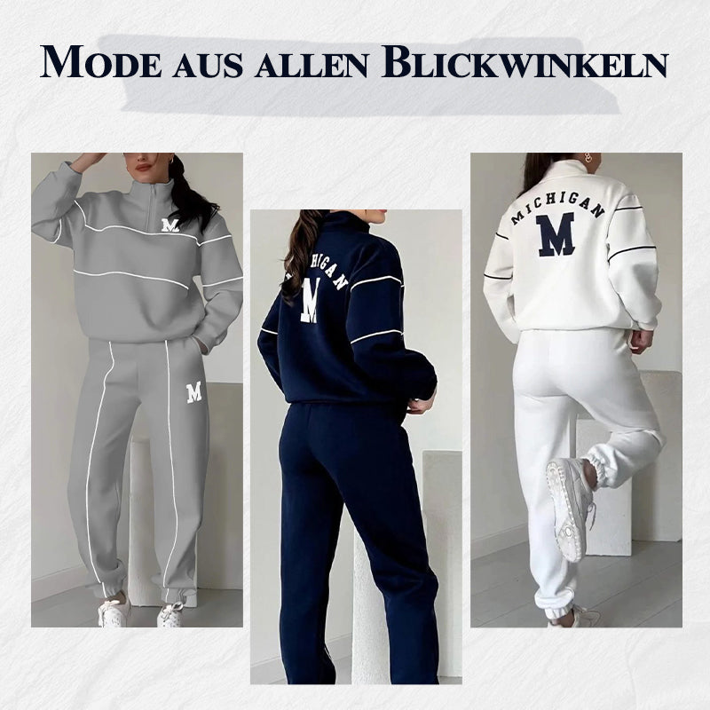 🍂 Frühherbst-Sonderaktion mit 50 % Rabatt！ ⌛️ Lässiges Sweatshirt 2-teiliges Set mit Linie