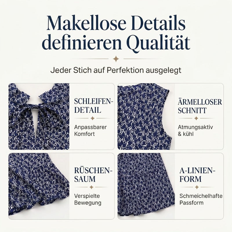 🎉Letzter Tag der Aktion: 50 % Rabatt 💃 Damenkleid mit Schleife und geometrischem Muster